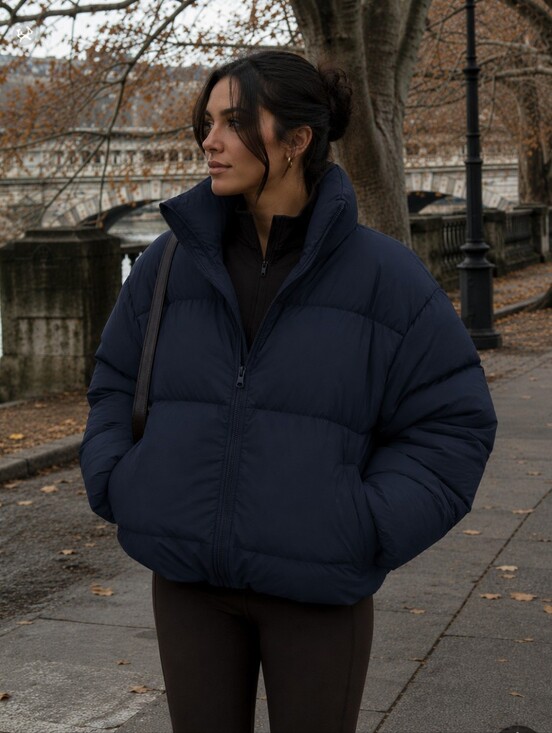 SET Active Jackets & Blazers - NWOT - SET Active Women's Navy Puffer Jacket,Size XL